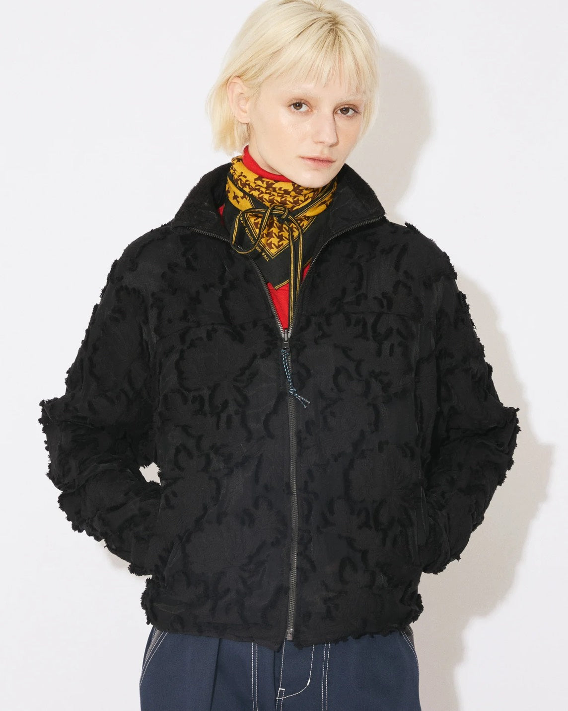 【beautiful people - ビューティフルピープル】aloha jacquard×octa reversible blouson / BLACK (ブルゾン/ブラック)
