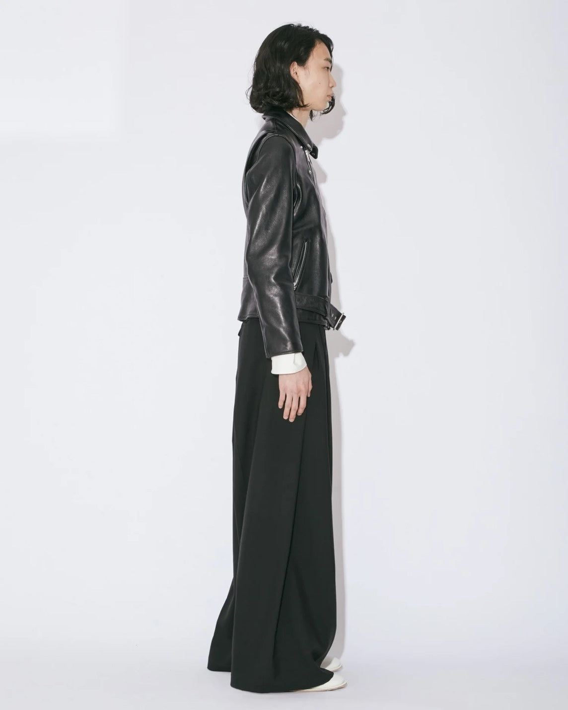 【beautiful people - ビューティフルピープル】vintage leather THE /a riders jacket size170 / BLACK (ライダースジャケット/ブラック)