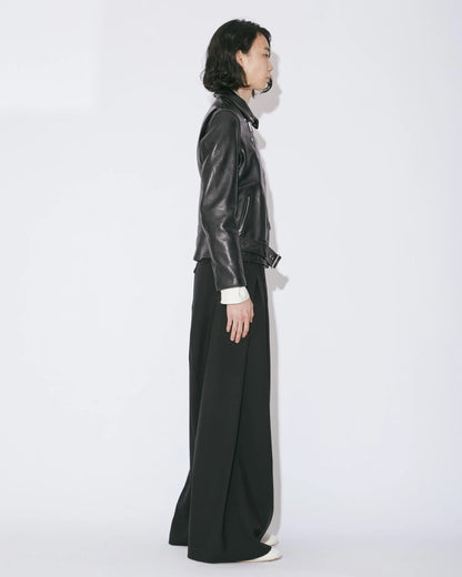 【beautiful people - ビューティフルピープル】vintage leather THE /a riders jacket size170 / BLACK (ライダースジャケット/ブラック)
