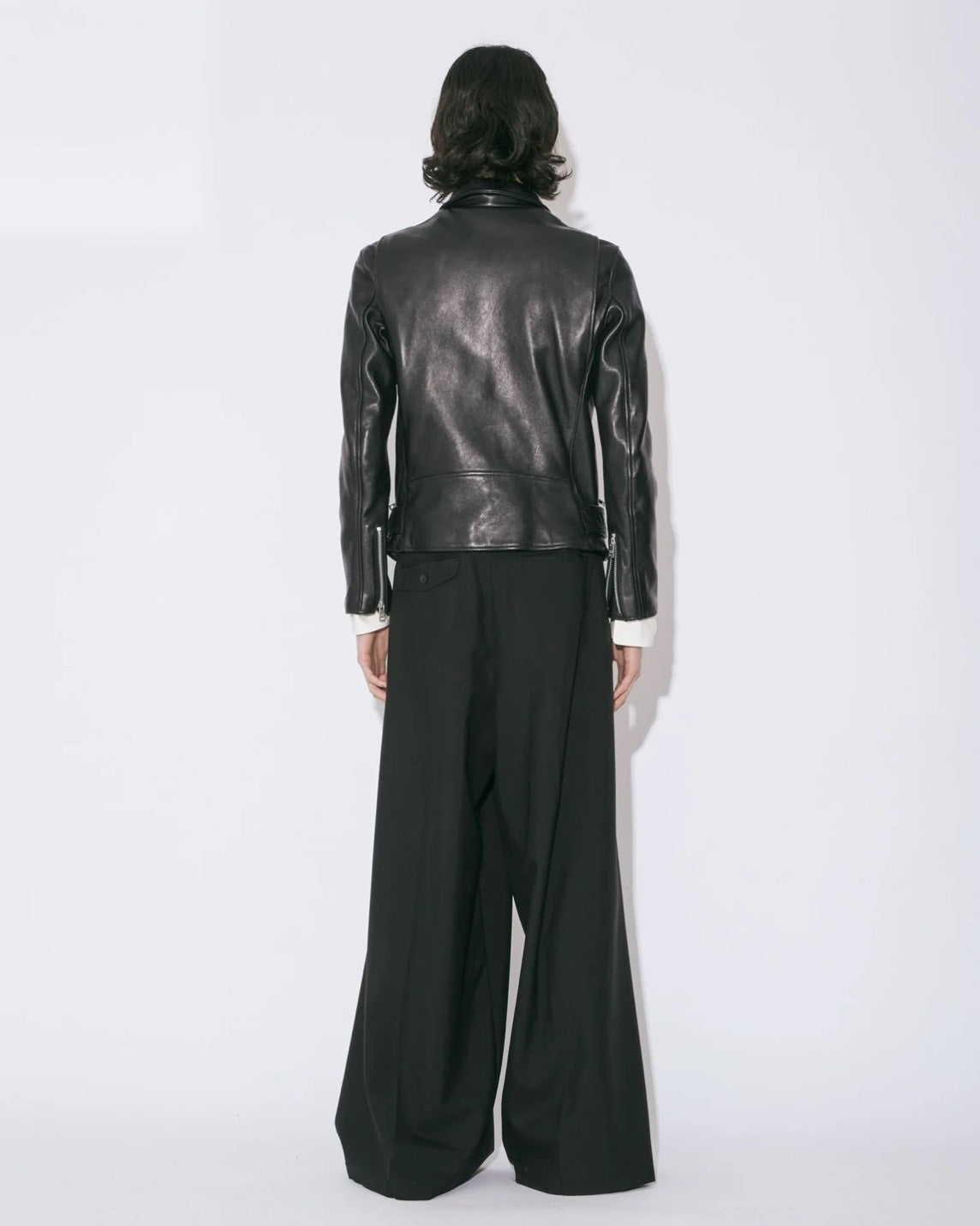 【beautiful people - ビューティフルピープル】vintage leather THE /a riders jacket size170 / BLACK (ライダースジャケット/ブラック)