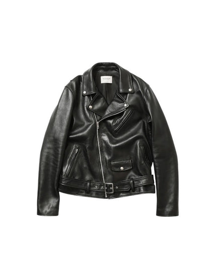 【beautiful people - ビューティフルピープル】vintage leather THE / a riders jacket size140～160 / BLACK (ライダースジャケット/ブラック)