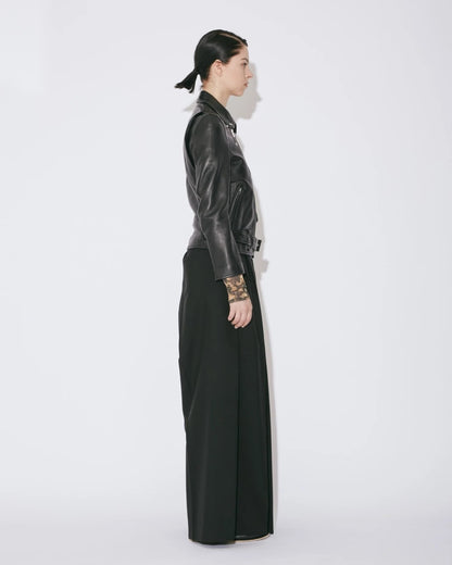 【beautiful people - ビューティフルピープル】vintage leather THE / a riders jacket size140～160 / BLACK (ライダースジャケット/ブラック)