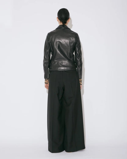 【beautiful people - ビューティフルピープル】vintage leather THE / a riders jacket size140～160 / BLACK (ライダースジャケット/ブラック)