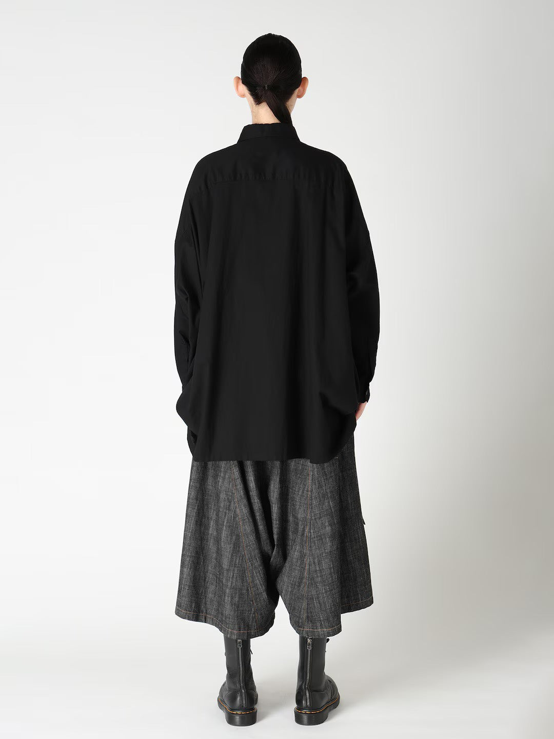 【Y's - ワイズ】Y's BORN PRODUCT DOUBLE FRONT BIG BLOUSE / BLACK (ブラウス/ブラック)