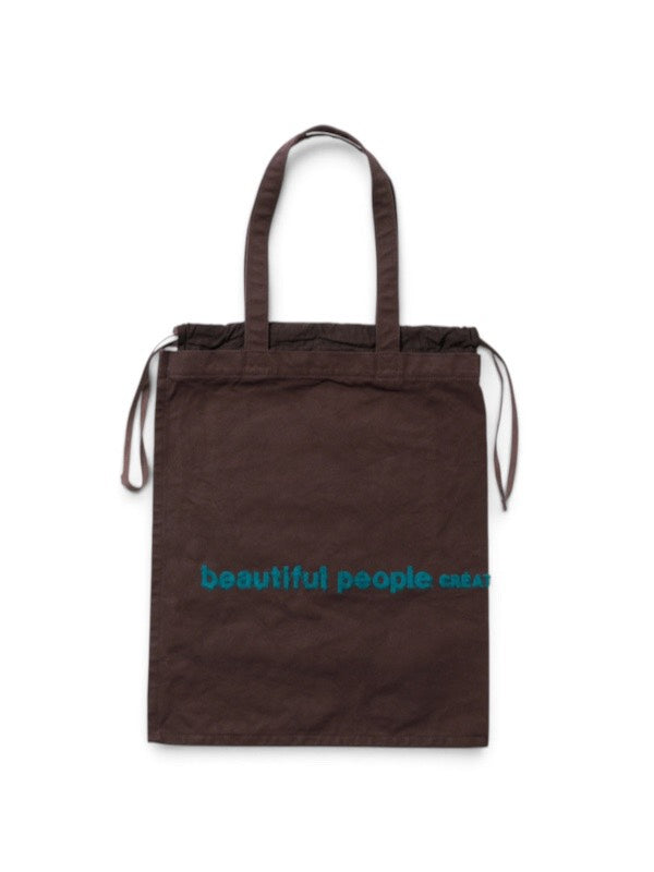 【beautiful people - ビューティフルピープル】brushed logo bag / BURGUNDY（バッグ/バーガンディー)
