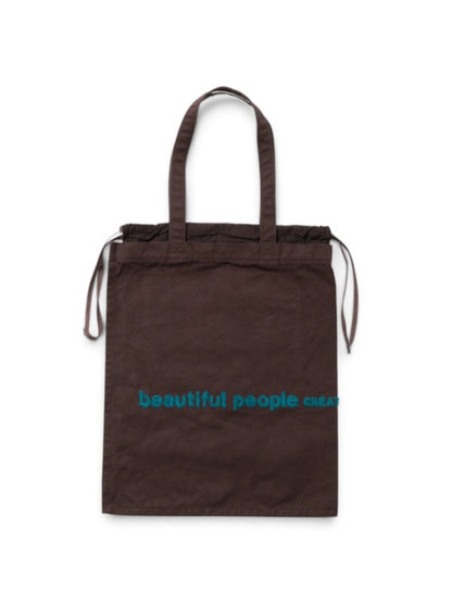 【beautiful people - ビューティフルピープル】brushed logo bag / BURGUNDY（バッグ/バーガンディー)