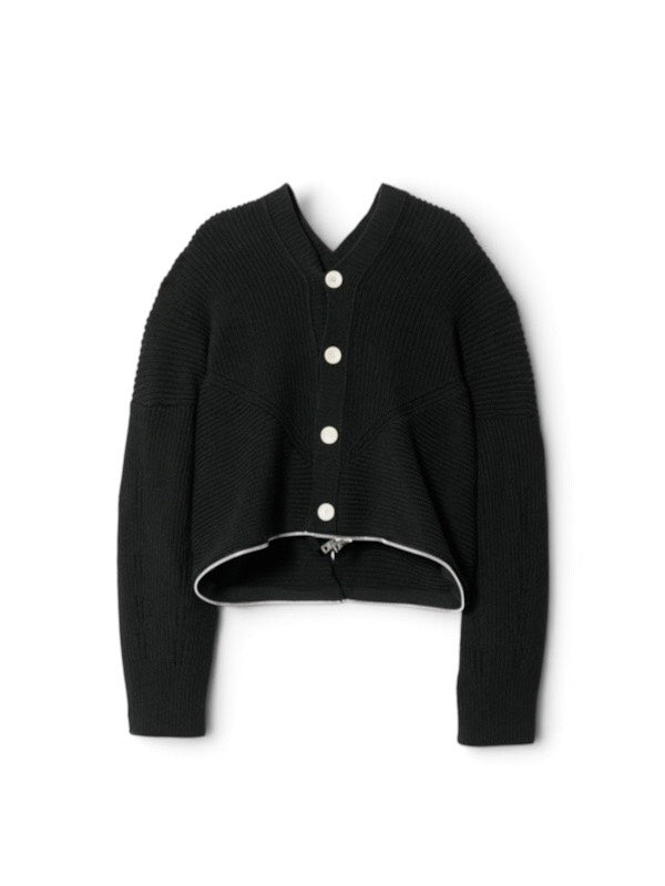【beautiful people - ビューティフルピープル】double-end fluffed cotton cardigan / BLACK (カーディガン/ブラック)