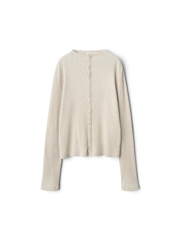 【ORCIVAL - オーシバル】Women's Vintage Like Rib Mock Neck Cardigan /  TOP OATMEL (カーディガン/オートミール)