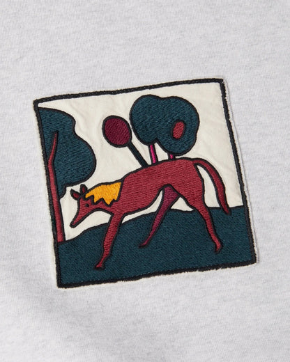 【by Parra - バイパラ】LONG LOST LEG CREW NECK SWEATSHIRT / HEATHER GREY (Tシャツ/ヘザーグレー)