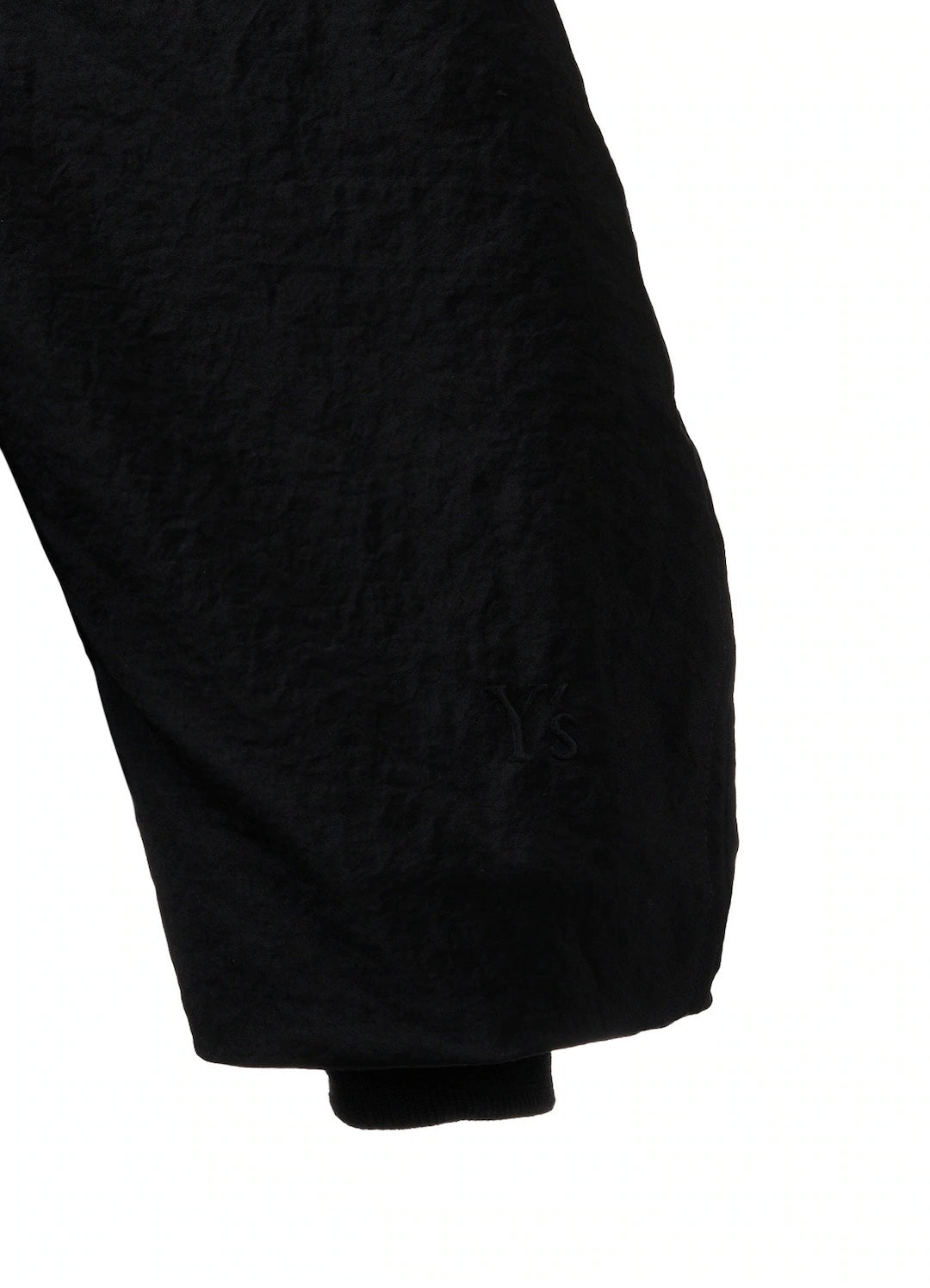 【Y's - ワイズ】 NYLON PADDED TASLAN OXFORD ARRANGED 3/4 SLEEVE COAT/ BLACK (コート/ブラック)