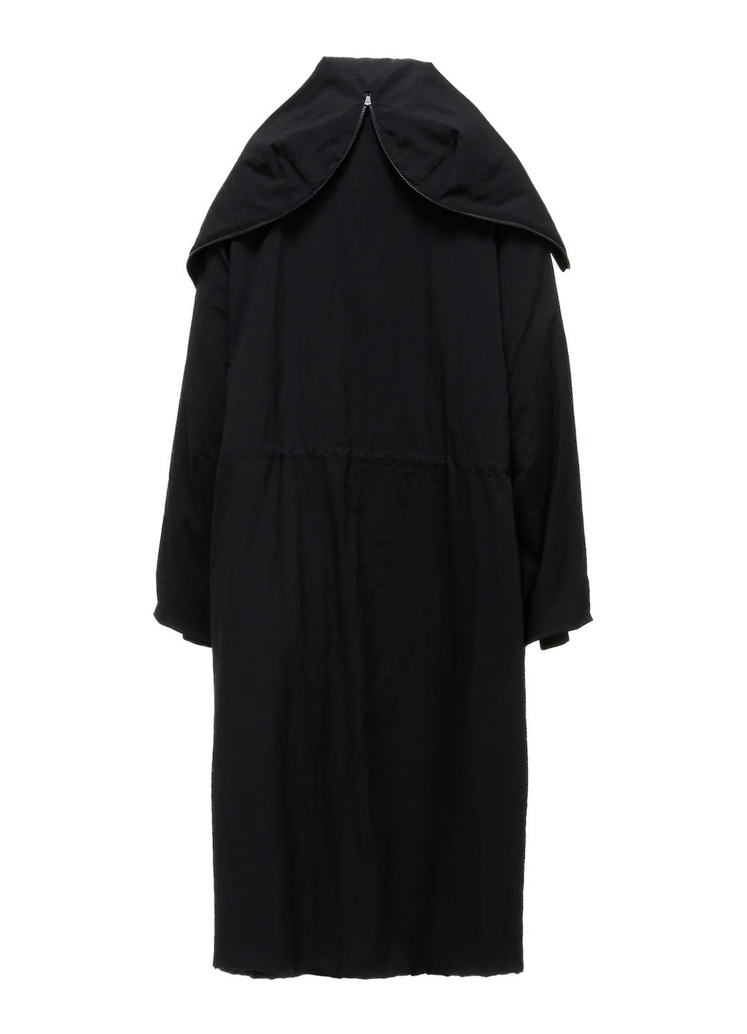 【Y's - ワイズ】 NYLON PADDED TASLAN OXFORD STAND HOODIE COAT / BLACK (コート/ブラック)