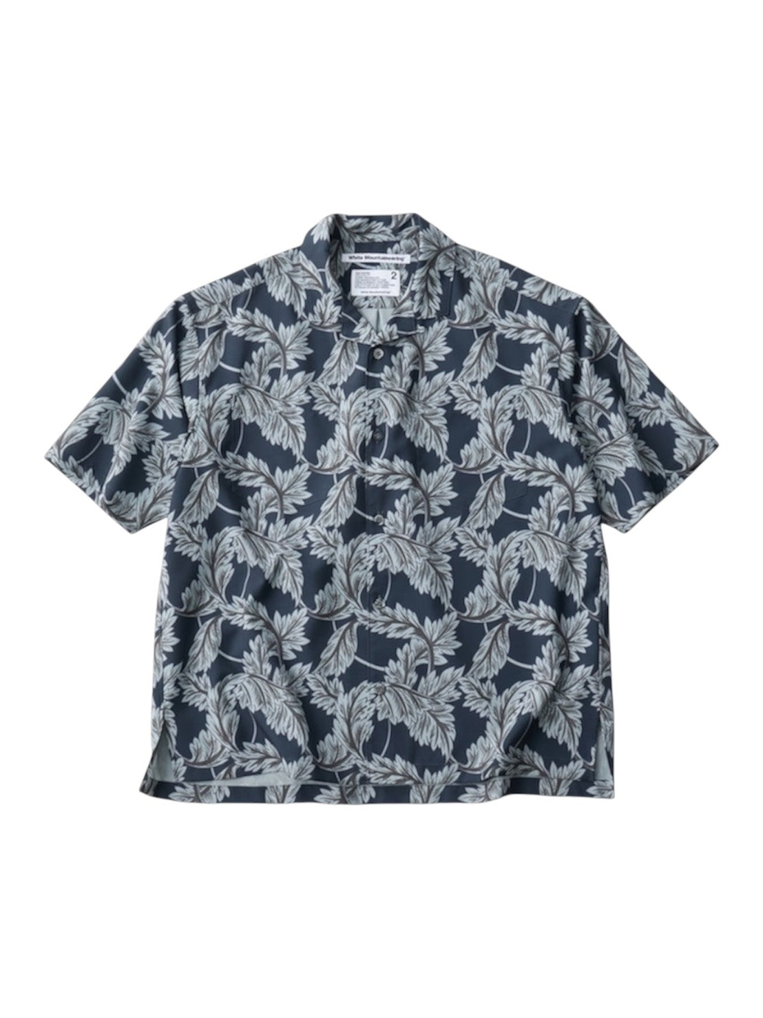 【White Mountaineering - ホワイトマウンテニアリング】BOTANICAL PATTERN OPEN COLLAR SHIRT (シャツ/CHARCOAL)