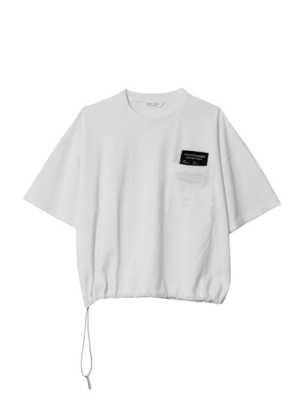 【beautiful people - ビューティフルピープル】suvin compact jersey big QOL tag T / OFF WHITE (Tシャツ/オフホワイト)