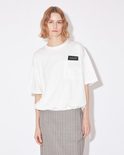 【beautiful people - ビューティフルピープル】suvin compact jersey big QOL tag T / OFF WHITE (Tシャツ/オフホワイト)
