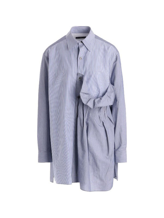 【Y's - ワイズ】LEFT SIDE TUCK SHIRT / NAVY (シャツ/ネイビー)