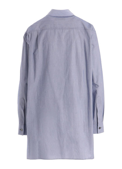 【Y's - ワイズ】LEFT SIDE TUCK SHIRT / NAVY (シャツ/ネイビー)