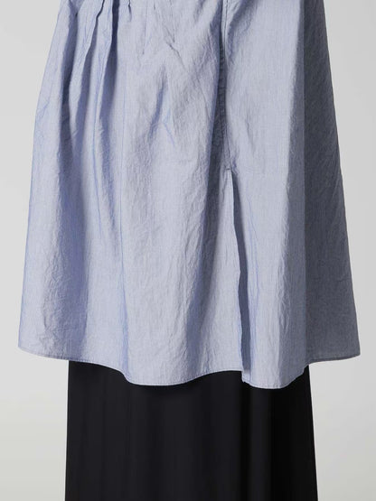 【Y's - ワイズ】LEFT SIDE TUCK SHIRT / NAVY (シャツ/ネイビー)