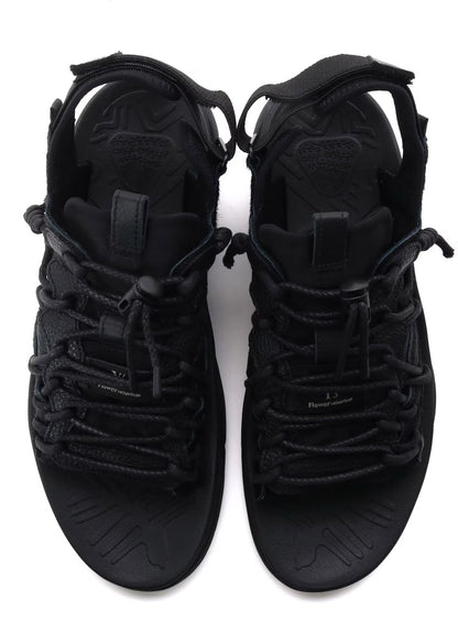 【Y's - ワイズ】Y's × Flower MOUNTAIN PUMA PUNKU / BLACK (サンダル/ブラック)