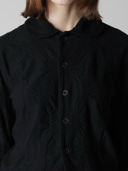 【Y's - ワイズ】BLOCK TUCK JQ 5-BUTTON CARDIGAN / BLACK (カーディガン/ブラック)