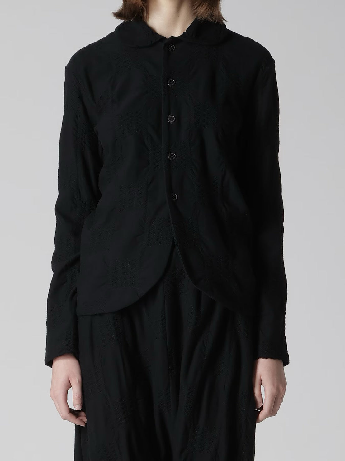 【Y's - ワイズ】BLOCK TUCK JQ 5-BUTTON CARDIGAN / BLACK (カーディガン/ブラック)