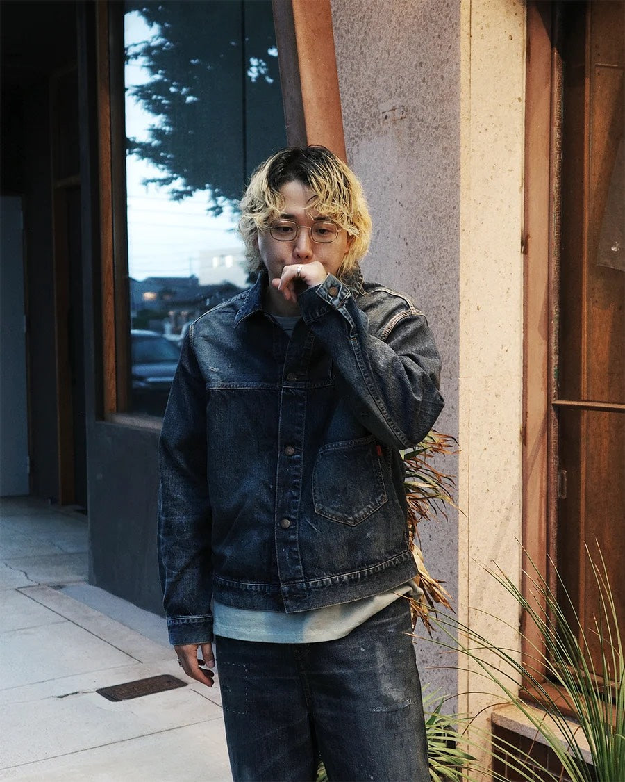 【ANACHRONORM - アナクロノーム】DAMAGED DENIM JACKET / DARK INDIGO (デニムジャケット/ダークインディゴ)