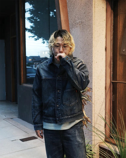 【ANACHRONORM - アナクロノーム】DAMAGED DENIM JACKET / DARK INDIGO (デニムジャケット/ダークインディゴ)