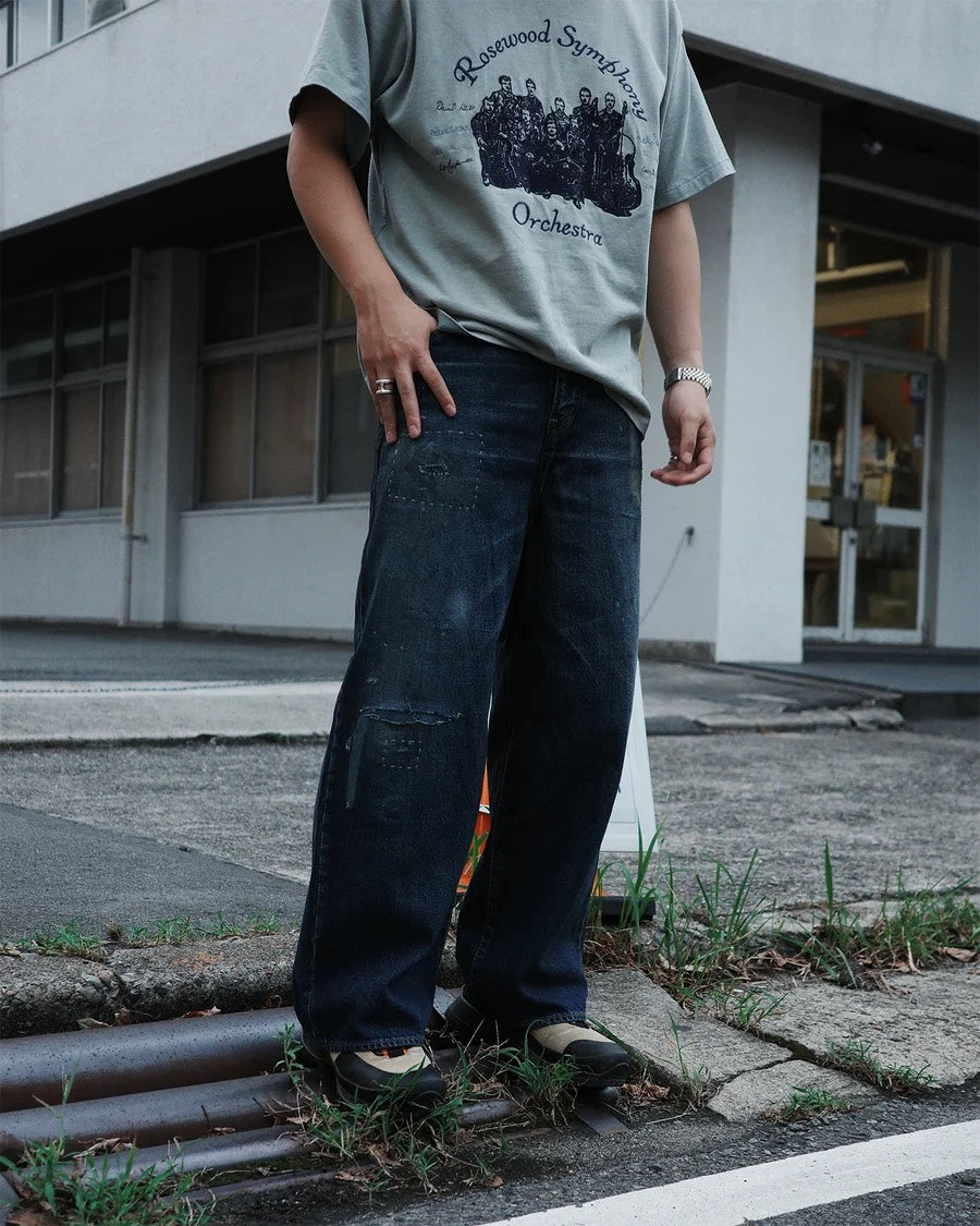【ANACHRONORM - アナクロノーム】REMAKED WIDE 5P DENIM PANTS / DARK INDIGO (パンツ/ダークインディゴ)