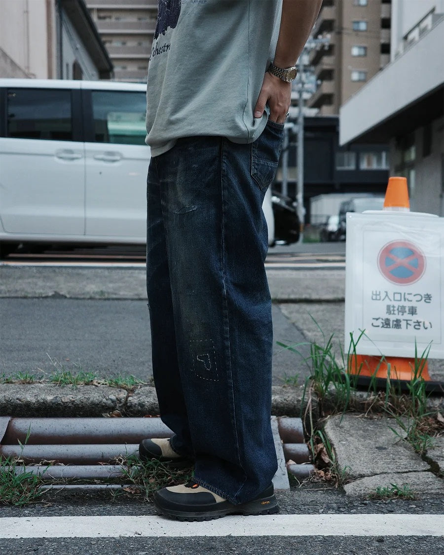 【ANACHRONORM - アナクロノーム】REMAKED WIDE 5P DENIM PANTS / DARK INDIGO (パンツ/ダークインディゴ)