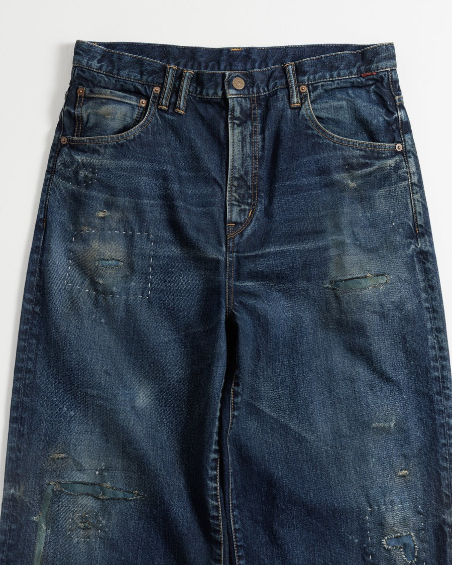 【ANACHRONORM - アナクロノーム】REMAKED WIDE 5P DENIM PANTS / DARK INDIGO (パンツ/ダークインディゴ)
