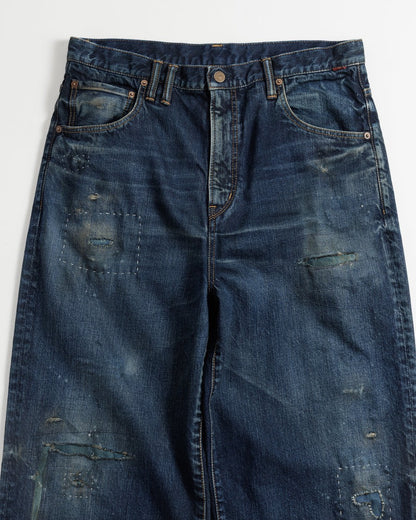 【ANACHRONORM - アナクロノーム】REMAKED WIDE 5P DENIM PANTS / DARK INDIGO (パンツ/ダークインディゴ)