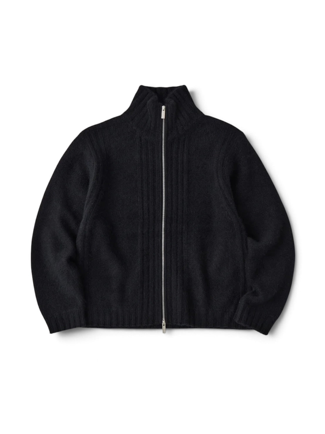 【White Mountaineering - ホワイトマウンテニアリング】RACCOON DRIVER'S KNIT BLOUSON / BLACK (ドライバーズニット/ブラック)