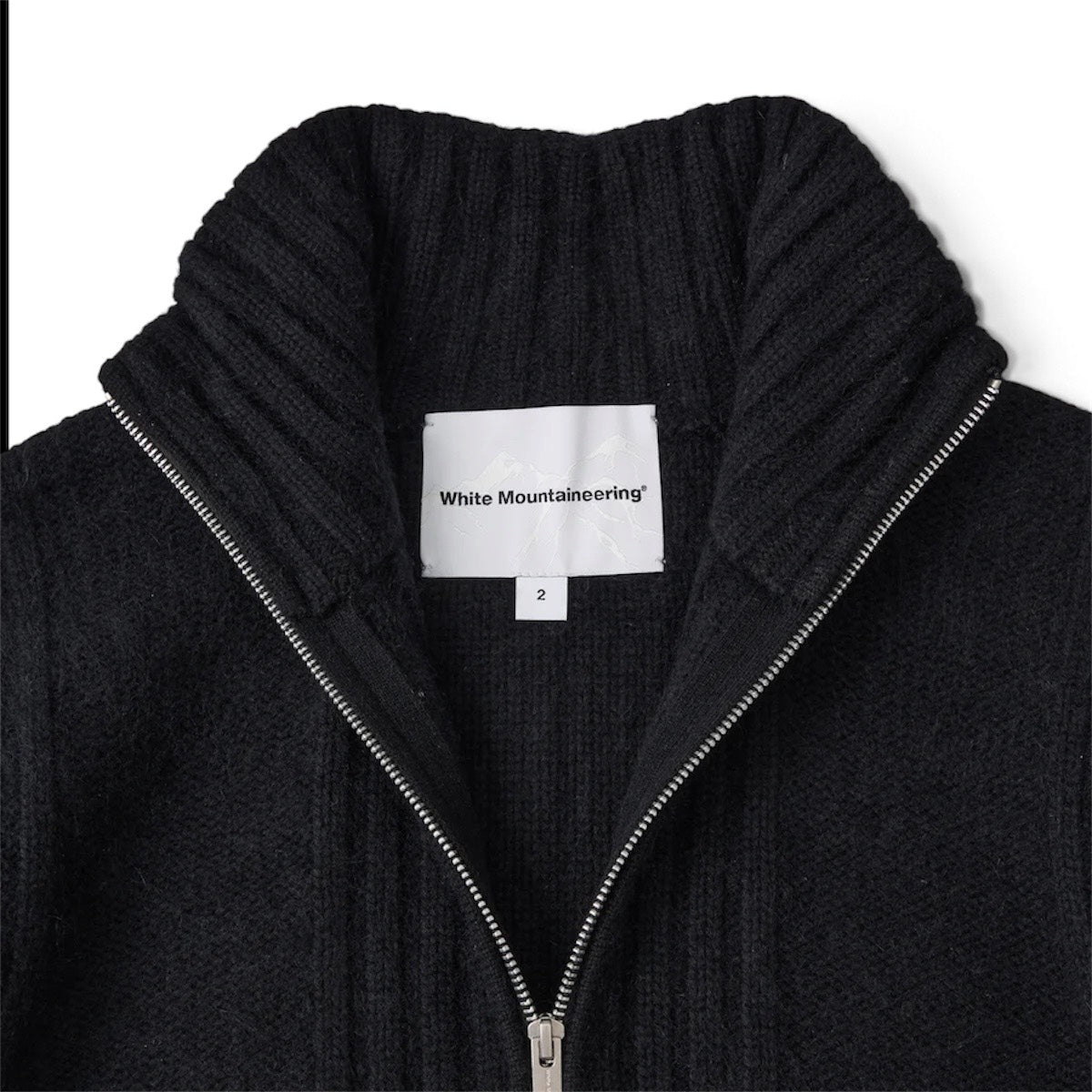 【White Mountaineering - ホワイトマウンテニアリング】RACCOON DRIVER'S KNIT BLOUSON / BLACK (ドライバーズニット/ブラック)
