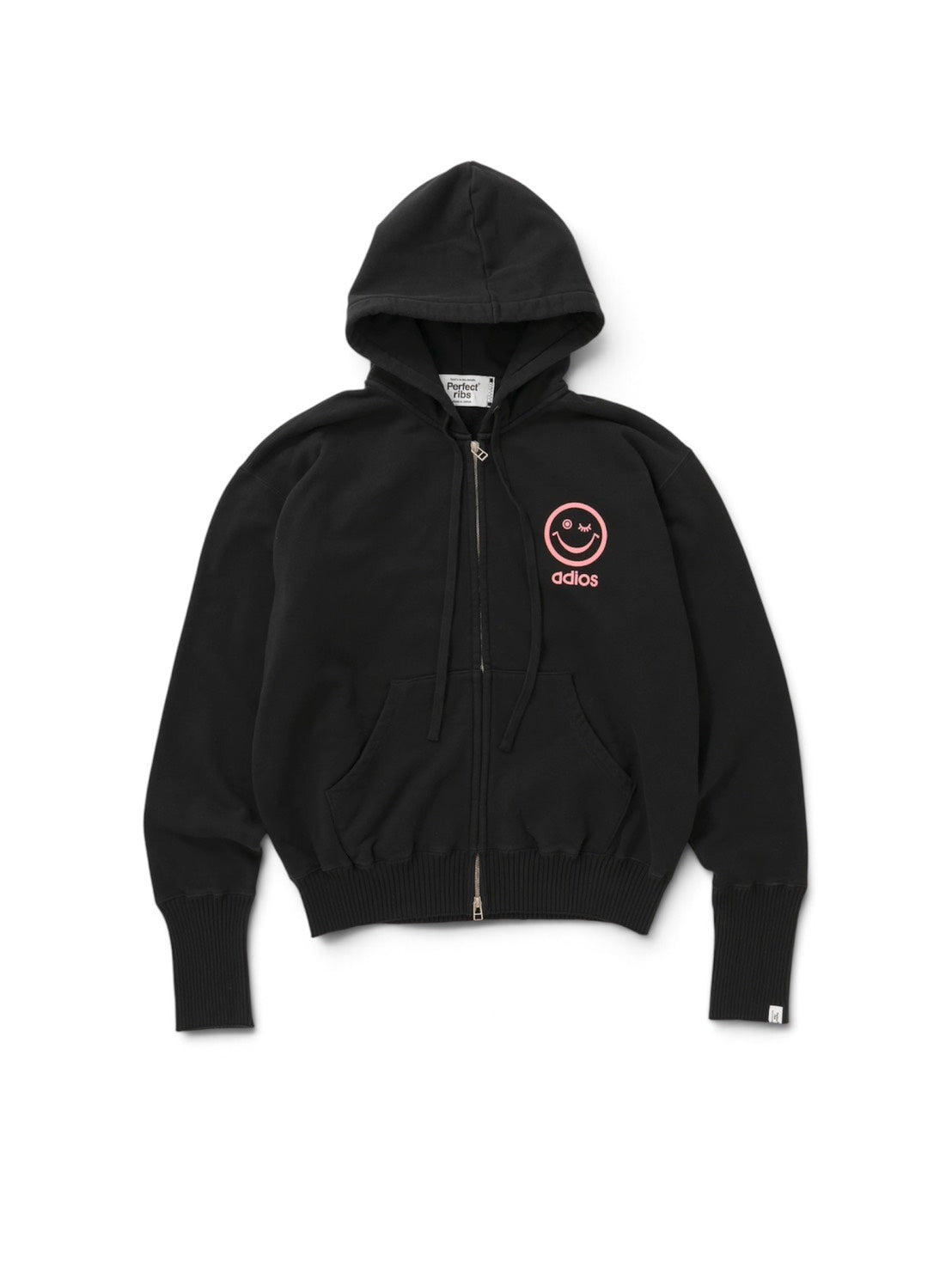 【Perfect ribs®×A LOVE MOVEMENT】"ART LOVE MUSIC" Basic Zip Hoodie / Black(ジップフーディー/ブラック)