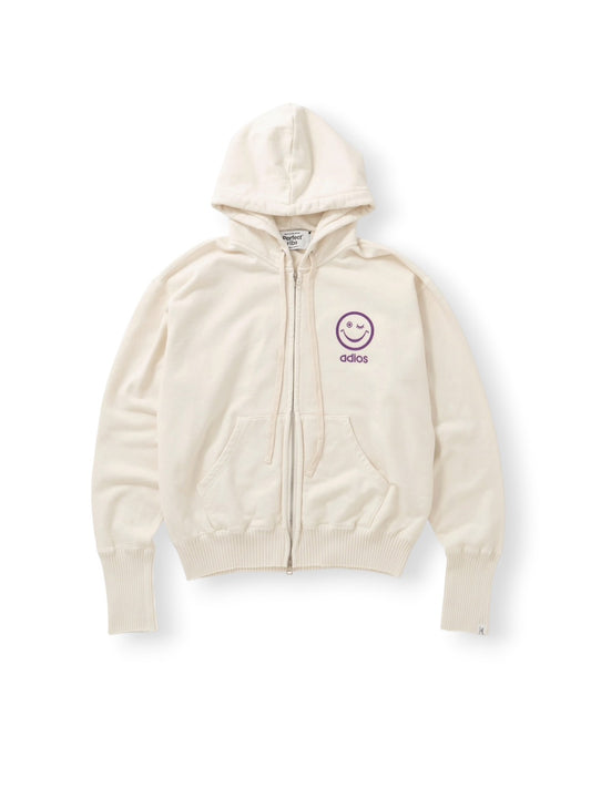 【Perfect ribs®×A LOVE MOVEMENT】"ART LOVE MUSIC" Basic Zip Hoodie / Ivory(ジップフーディー/アイボリー)