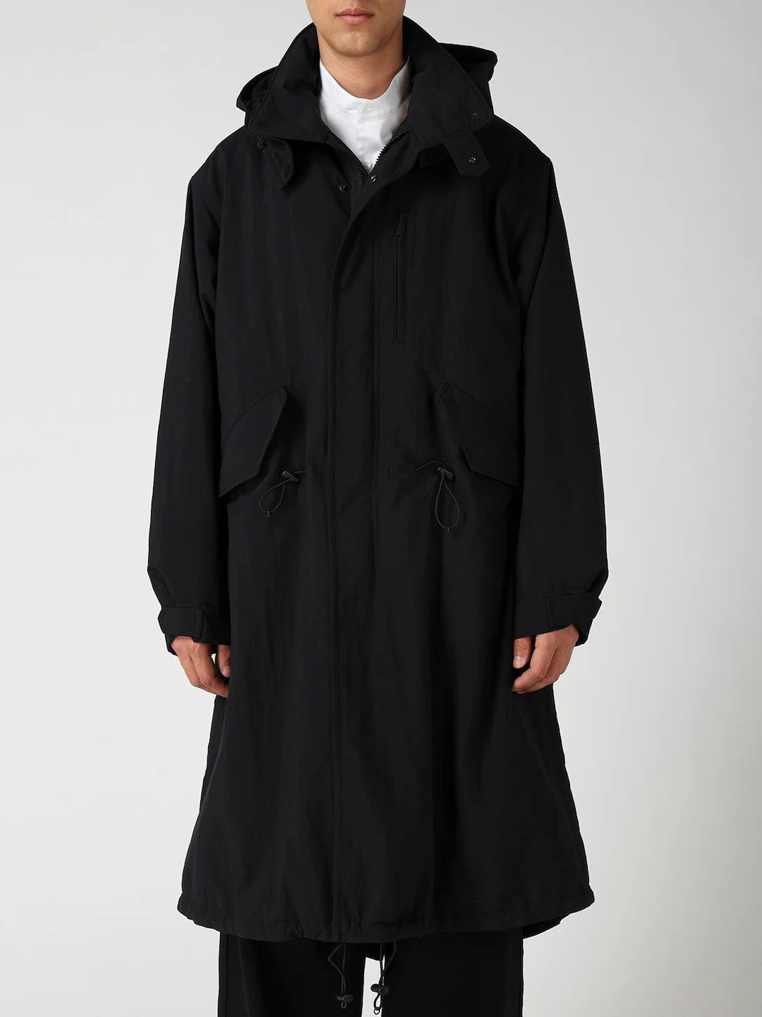 【Y's for men-ワイズフォーメン】NYLON TASLAN MOD COAT WITH THINSULATE / BLACK(コート/ブラック)