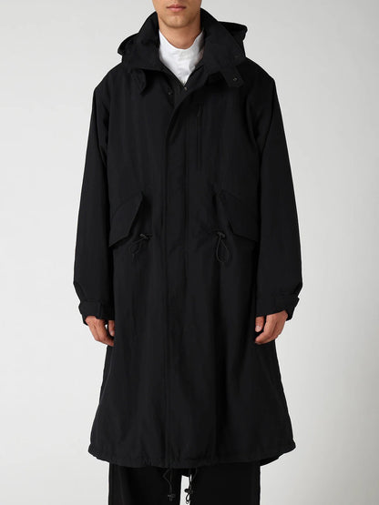 【Y's for men-ワイズフォーメン】NYLON TASLAN MOD COAT WITH THINSULATE / BLACK(コート/ブラック)