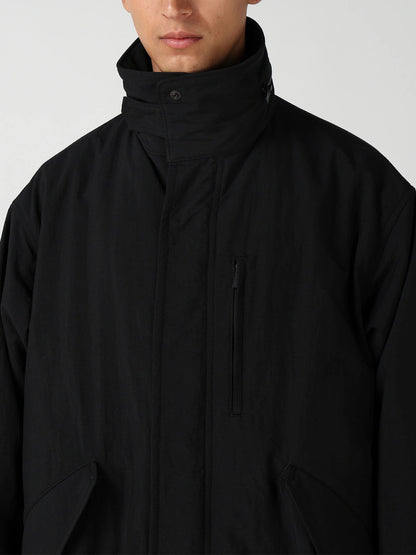 【Y's for men-ワイズフォーメン】NYLON TASLAN MOD COAT WITH THINSULATE / BLACK(コート/ブラック)
