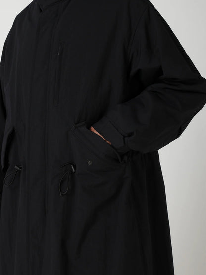 【Y's for men-ワイズフォーメン】NYLON TASLAN MOD COAT WITH THINSULATE / BLACK(コート/ブラック)