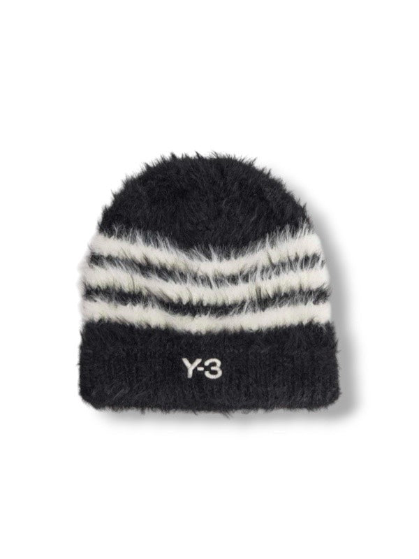 【Y-3 -ワイスリー】Y-3 STRIPES BEANIE / BLACK×WHITE(ビーニー/ブラック×ホワイト)