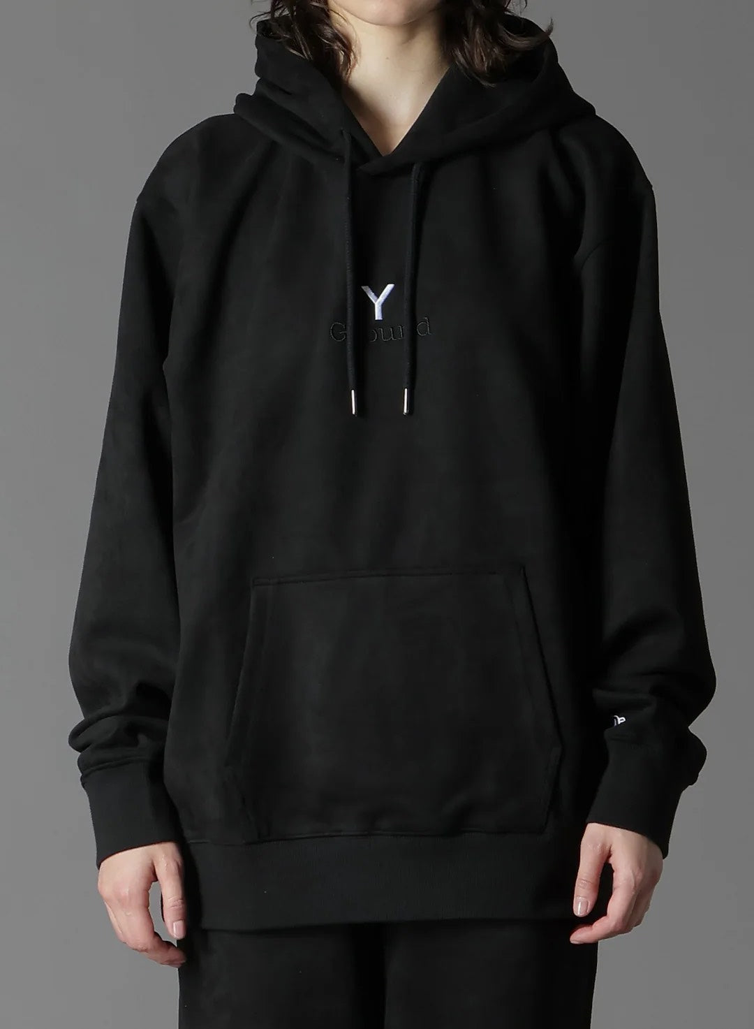【Ground Y - グラウンドワイ】Ground Y × NEW ERA SUEDE HOODIE / BLACK(フーディー/ブラック)