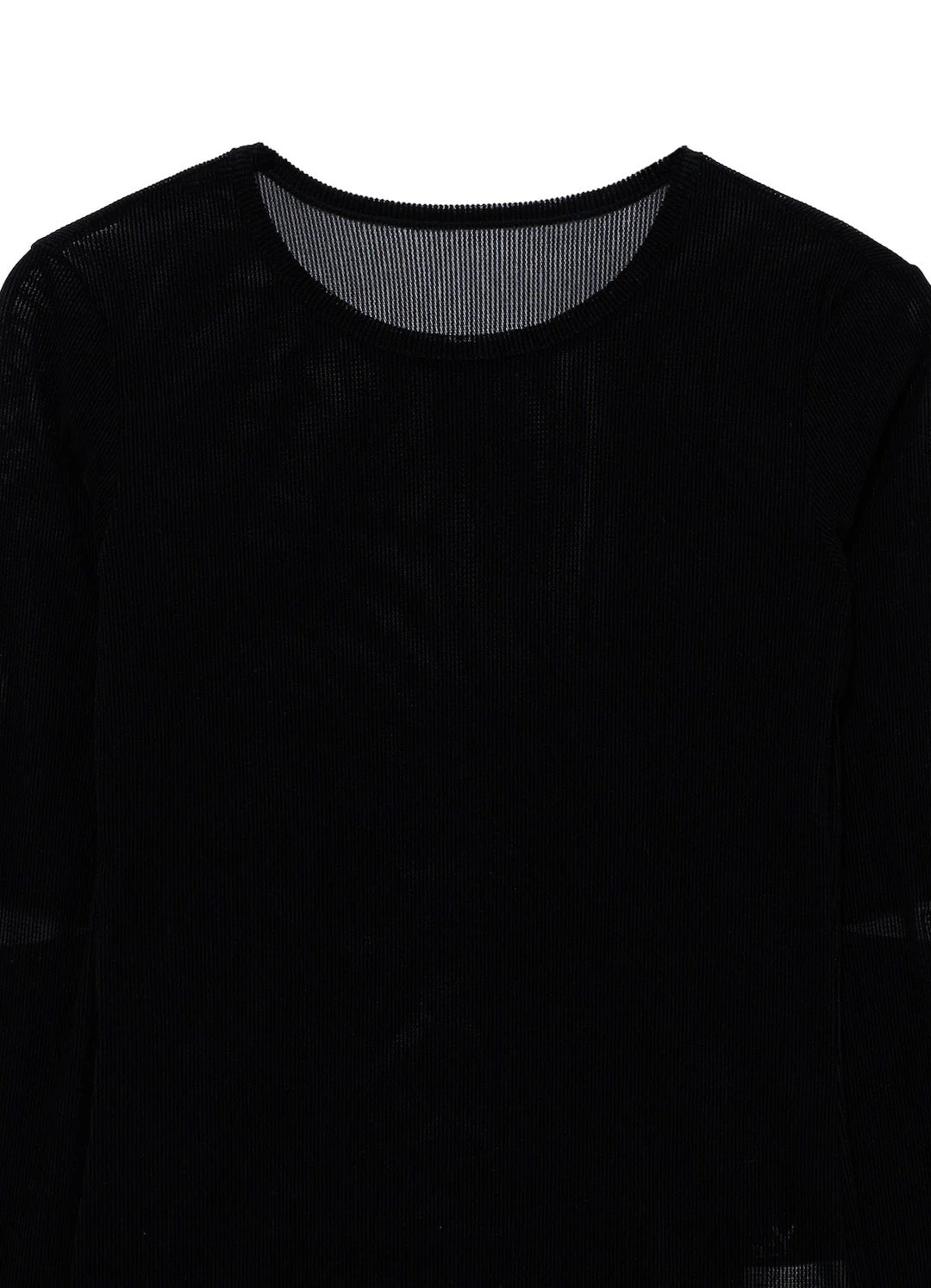 【Ground Y - グラウンドワイ】FLOCKED STRIPE ELBOW-CUT TULLE / BLACK(チュール/ブラック)