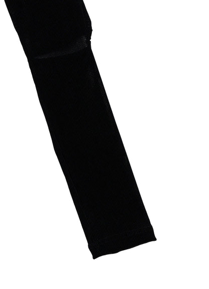 【Ground Y - グラウンドワイ】FLOCKED STRIPE ELBOW-CUT TULLE / BLACK(チュール/ブラック)