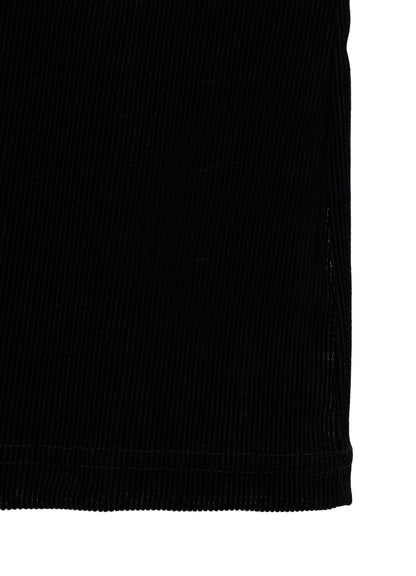 【Ground Y - グラウンドワイ】FLOCKED STRIPE ELBOW-CUT TULLE / BLACK(チュール/ブラック)