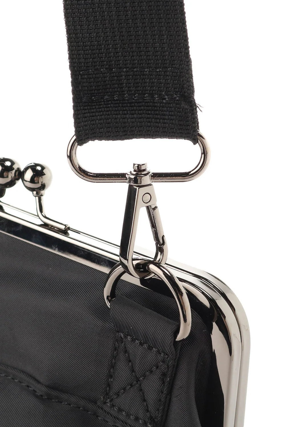 【Ground Y - グラウンドワイ】SMALL HELMET BAG WITH CLASP / BLACK(ショルダーバッグ/ブラック)