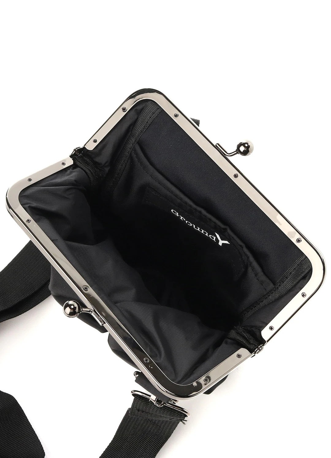 【Ground Y - グラウンドワイ】SMALL HELMET BAG WITH CLASP / BLACK(ショルダーバッグ/ブラック)