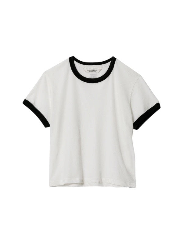 【beautiful people - ビューティフルピープル】dry touch jersey KIDS ringer T/OFF WHITE (半袖Ｔシャツ/オフホワイト)