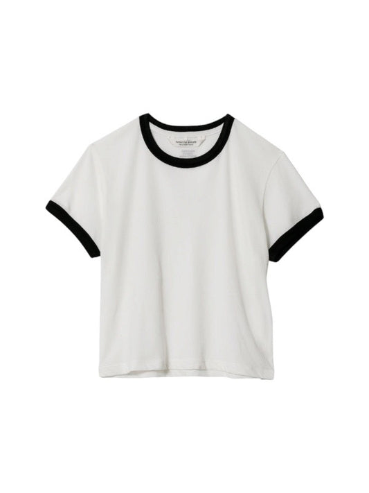 【beautiful people - ビューティフルピープル】dry touch jersey KIDS ringer T/OFF WHITE (半袖Ｔシャツ/オフホワイト)