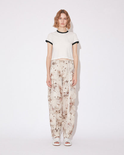 【beautiful people - ビューティフルピープル】dry touch jersey KIDS ringer T/OFF WHITE (半袖Ｔシャツ/オフホワイト)