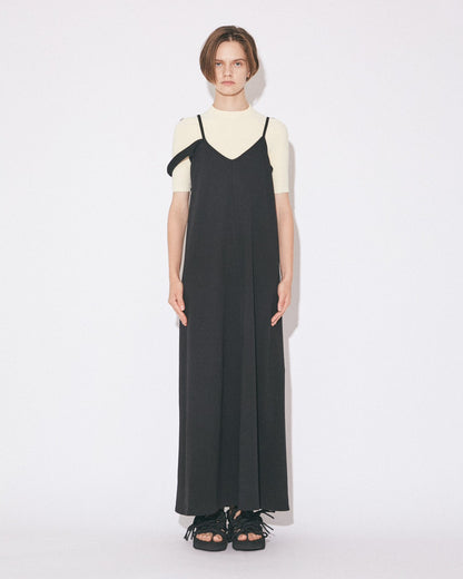 【beautiful people - ビューティフルピープル】double-end suvin compact jersey dress/ BLACK（ドレス/ブラック)