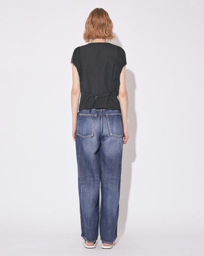 【beautiful people - ビューティフルピープル】left hand twilldenim wide pants vintage / INDIGO（デニム/インディゴ)